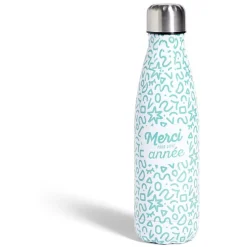 Bouteille isotherme Merci pour cette année 500ml inox 4 modèles^Gifi New