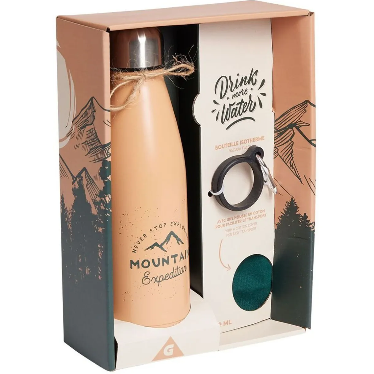 Bouteille isotherme 480ml avec housse orange^Gifi Sale