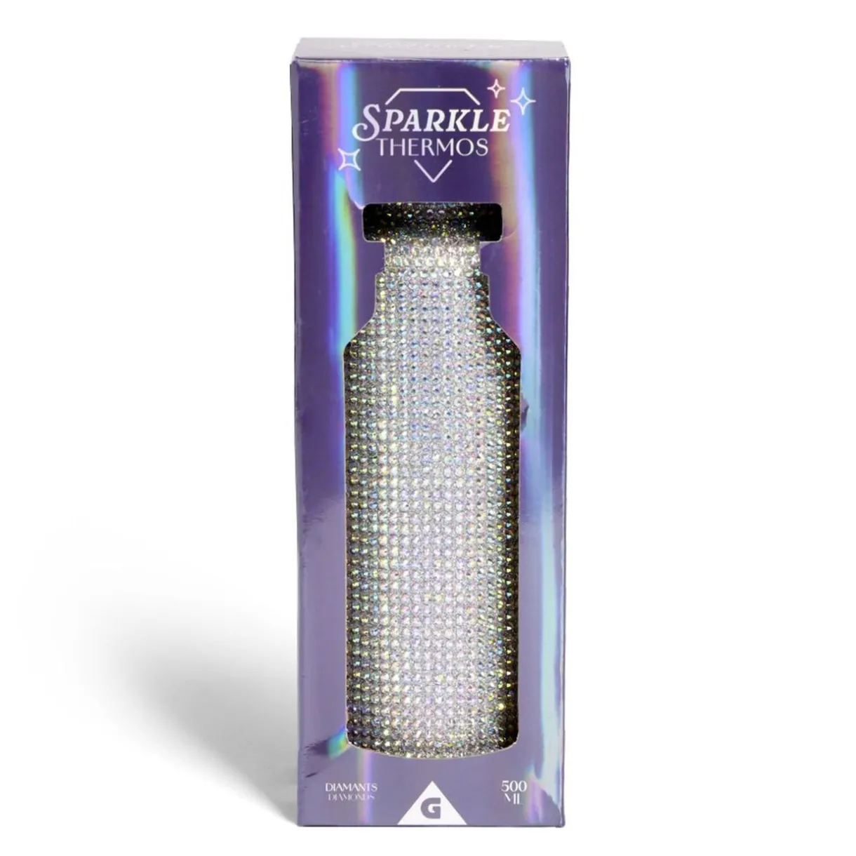 Bouteille isotherme strass inox 500ml^Gifi