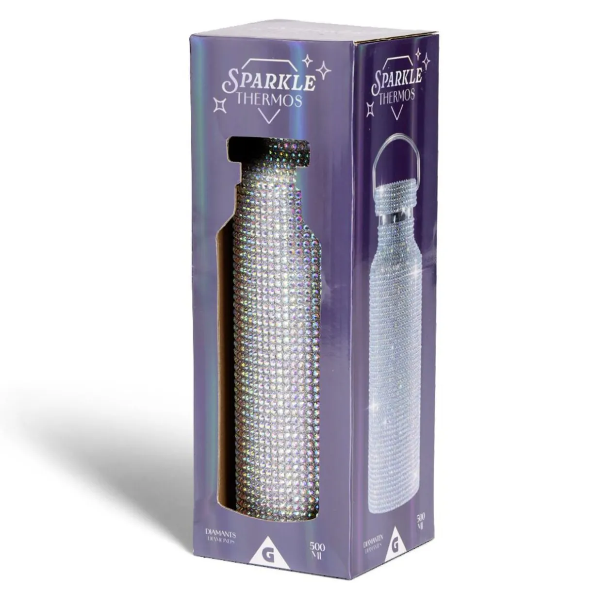 Bouteille isotherme strass inox 500ml^Gifi