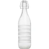 Bouteille verre rayure horizontale blanche bouchon mécanique 1L H30cm^Gifi Sale