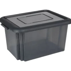 Rangement|Gifi Box de rangement 55 L noir