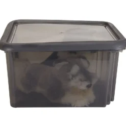 Rangement|Gifi Box de rangement 30 L noir