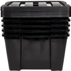 Rangement|Gifi Box de rangement 30 L noir x5