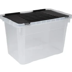 Rangement|Gifi Box de rangement 54 L transparent