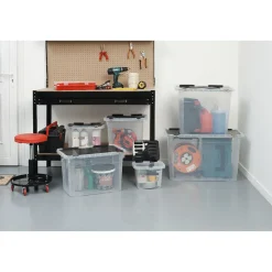 Rangement|Gifi Box de rangement 54 L transparent