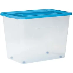 Rangement|Gifi Box de rangement à roulettes 80 L