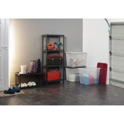 Rangement|Gifi Box de rangement à roulettes 80 L