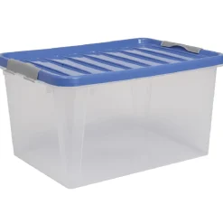 Entretien Du Linge|Gifi Box de rangement bleu roi 31 L
