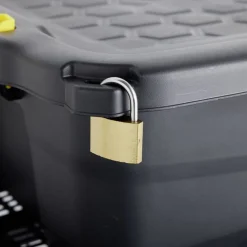 Rangement|Gifi Box de rangement brico noir 24L