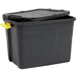 Rangement|Gifi Box de rangement brico noir 60L