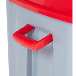 Rangement|Gifi Box de rangement brico sur roulettes fermeture clip 142 L