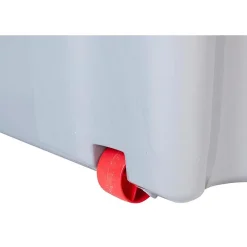 Rangement|Gifi Box de rangement brico sur roulettes fermeture clip 142 L