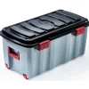 Rangement|Gifi Box de rangement brico sur roulettes fermeture clip 70 L