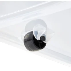 Rangement|Gifi Box de rangement en plastique 40L avec roulettes fermeture à clips x2