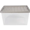 Entretien Du Linge|Gifi Box de rangement grise 31 L à clip
