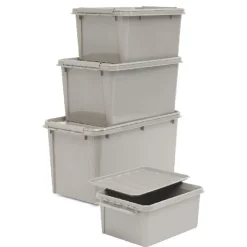 Rangement|Gifi Box de rangement grise 14 L