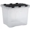 Rangement|Gifi Box de rangement plastique 24 L transparent et noir