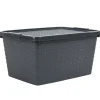 Entretien Du Linge|Gifi Box de rangement plastique 20 L gris anthracite