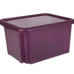 Rangement|Gifi Box de rangement plastique 30 L prune