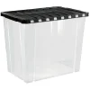 Rangement|Gifi Box de rangement plastique 80 L ouverture papillon