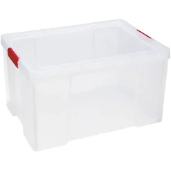 Rangement|Gifi Box de rangement plastique transparent avec couvercle
