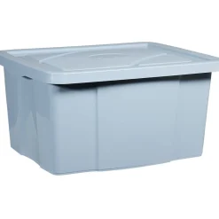 Rangement|Gifi Box de rangement plastique bleu 30L x3