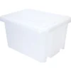 Rangement|Gifi Box de rangement transparent 55L