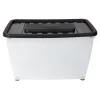Rangement|Gifi Box de rangement transparent 46 L x 3