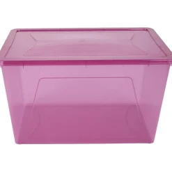 Rangement|Gifi Box de rangement violet 46 L