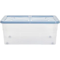 Rangement|Gifi Box dessous de lit bleu 45L