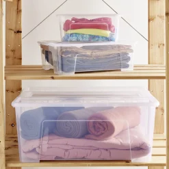 Rangement|Gifi Box rangement 48L plastique transparent 57xH27,2x38cm