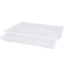 Rangement|Gifi Box rangement 60L plastique transparent 78,5xH17x58,8cm