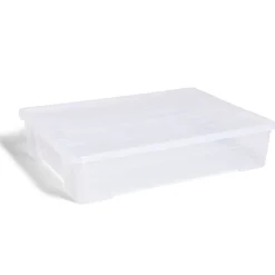 Rangement|Gifi Box rangement 60L plastique transparent 78,5xH17x58,8cm