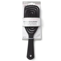 Gifi Brosse à cheveux incurvée démêlage et lissage PVC noir