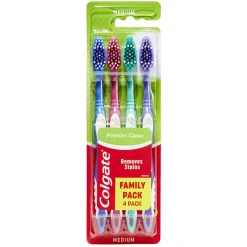 Outlet Gifi Brosse à dents Colgate premier clean poils medium x4