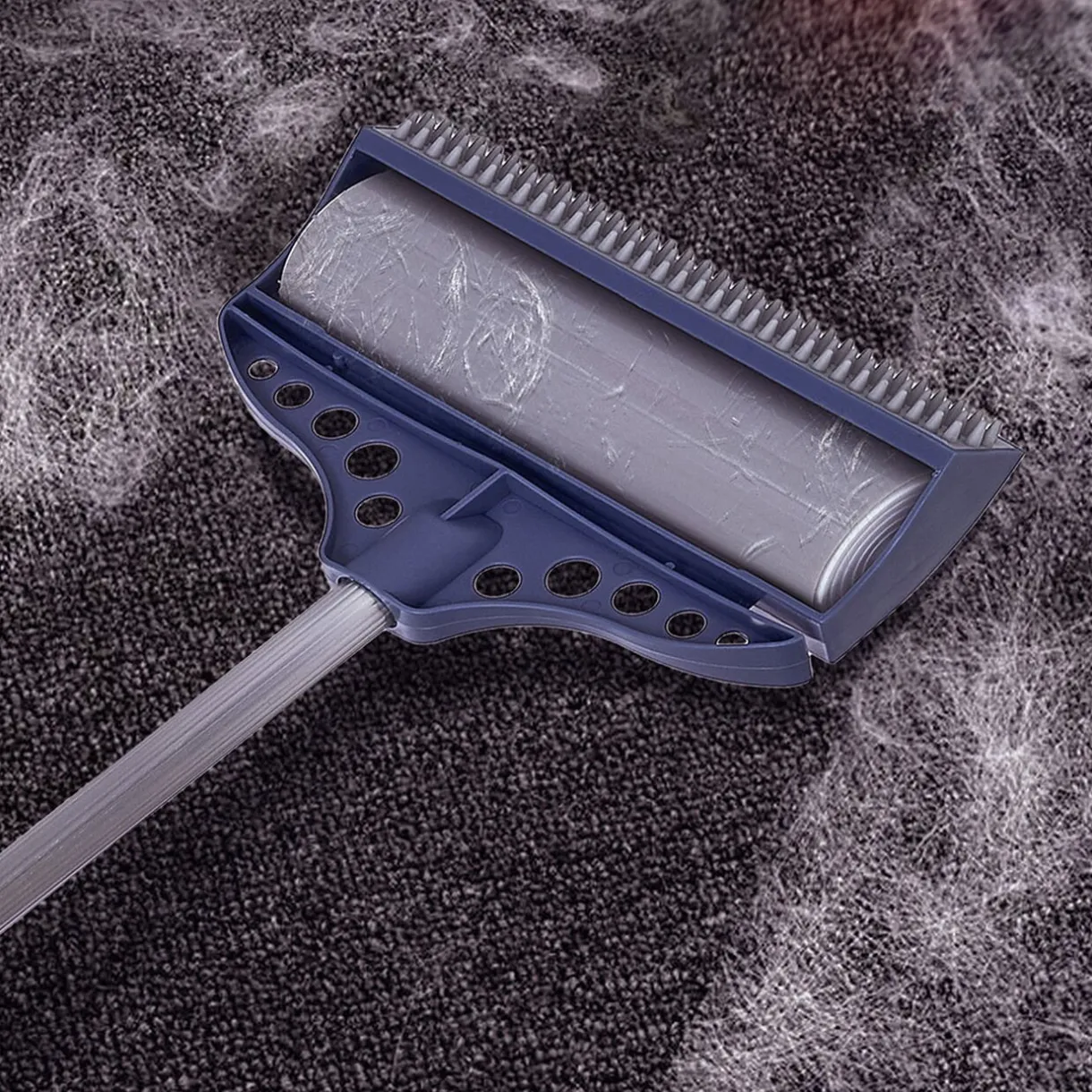 Entretien Du Linge|Gifi Brosse adhésive avec manche télescopique