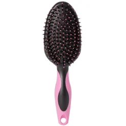 Hot Gifi Brosse pneumatique ovale picots perlés pvc fuchsia noir