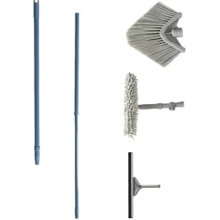 Nettoyage Et Entretien|Gifi Brosse téléscopique Homclean embouts x3 gris et bleu