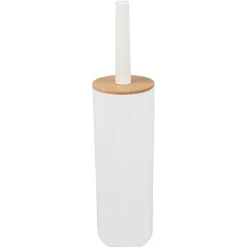 Outlet Gifi Brosse WC cylindrique blanche et naturel