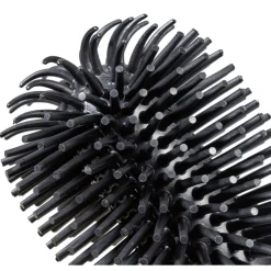 Hot Gifi Brosse WC silicone ronde avec support noir