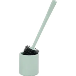 Outlet Gifi Brosse WC silicone ronde avec support plastique vert