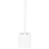 Online Gifi Brosse WC silicone ronde avec support plastique blanc