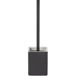 Best Gifi Brosse WC socle carré grès noir 9,2x9,2xH36cm