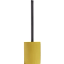 Outlet Gifi Brosse WC socle rond grès jaune Ø9,2xH36cm