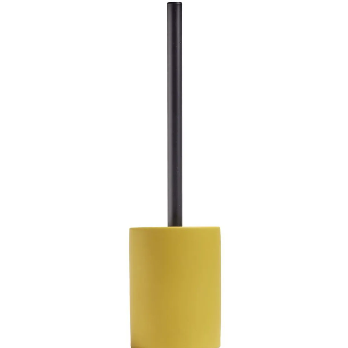 Outlet Gifi Brosse WC socle rond grès jaune Ø9,2xH36cm