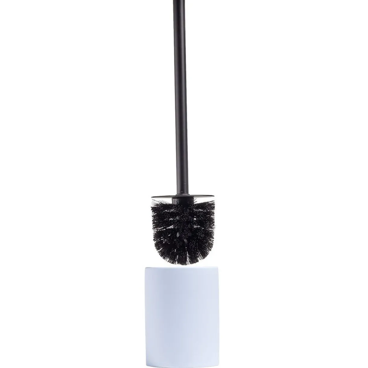 Clearance Gifi Brosse WC socle rond grès bleu clair Ø9,2xH36cm