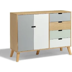 Rangement|Gifi Buffet Pia multicolore 4 tiroirs
