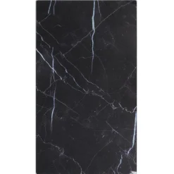 Cache plaque de cuisson en verre noir effet marbre 52x30cm^Gifi Online