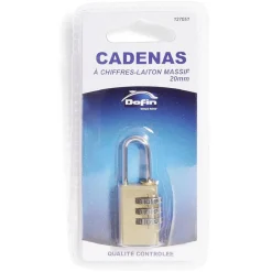 Discount Gifi Cadenas à chiffres en laiton massif l.20 mm